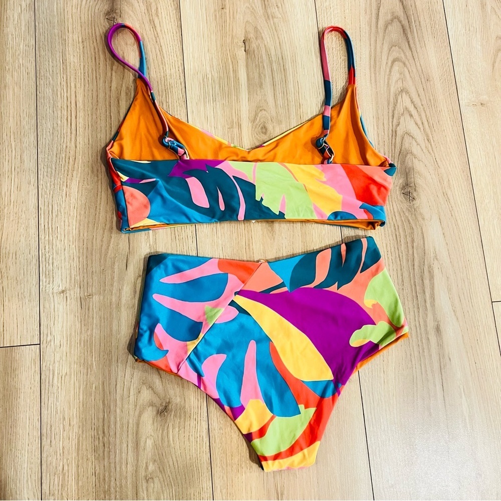 L*Space High Tide Multicolor Tropical Bikini Set size DD/Large - Picture 8 of 8